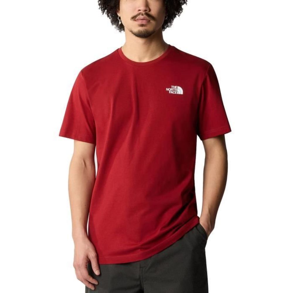 THE NORTH FACE RED ROUND NECK T-SHIRT